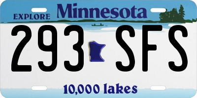 MN license plate 293SFS