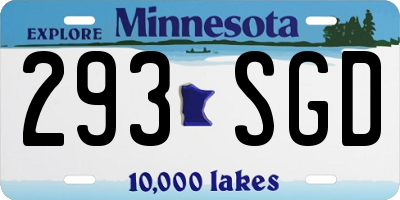 MN license plate 293SGD