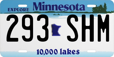MN license plate 293SHM