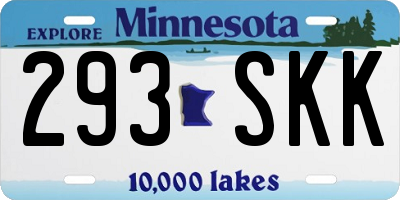 MN license plate 293SKK