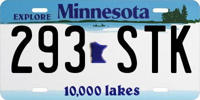 MN license plate 293STK