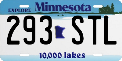 MN license plate 293STL