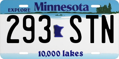 MN license plate 293STN
