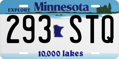 MN license plate 293STQ