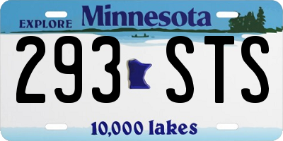 MN license plate 293STS