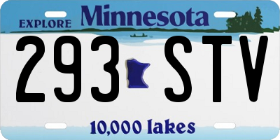 MN license plate 293STV