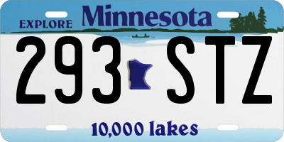 MN license plate 293STZ