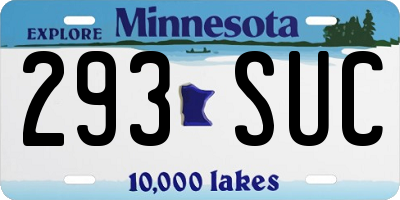MN license plate 293SUC