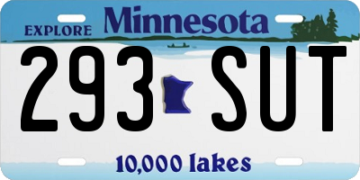 MN license plate 293SUT