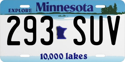 MN license plate 293SUV