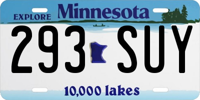 MN license plate 293SUY