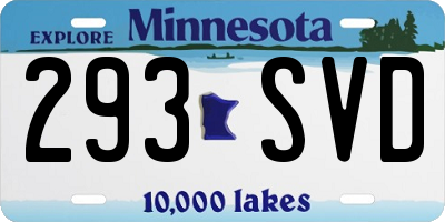 MN license plate 293SVD