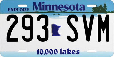 MN license plate 293SVM