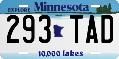 MN license plate 293TAD