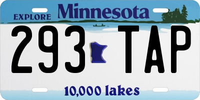 MN license plate 293TAP