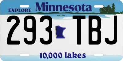 MN license plate 293TBJ
