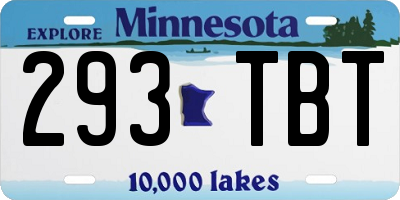 MN license plate 293TBT