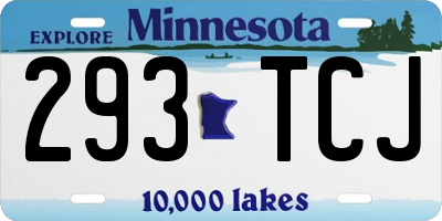 MN license plate 293TCJ