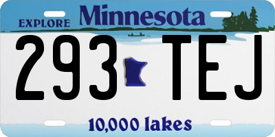 MN license plate 293TEJ