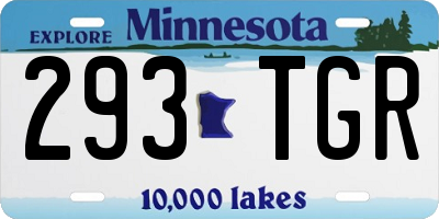 MN license plate 293TGR