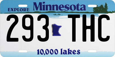 MN license plate 293THC