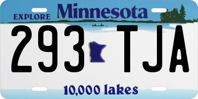 MN license plate 293TJA