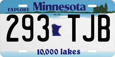 MN license plate 293TJB