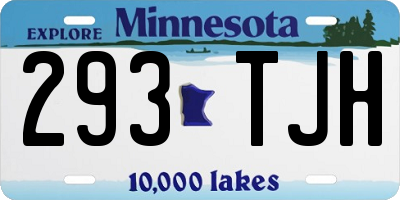 MN license plate 293TJH