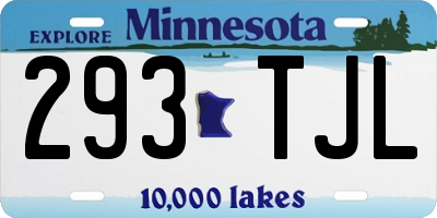 MN license plate 293TJL