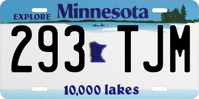 MN license plate 293TJM