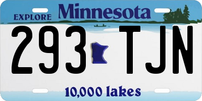 MN license plate 293TJN