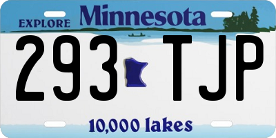 MN license plate 293TJP