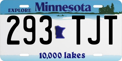 MN license plate 293TJT