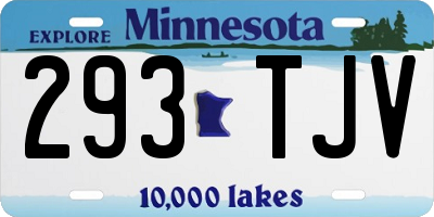 MN license plate 293TJV