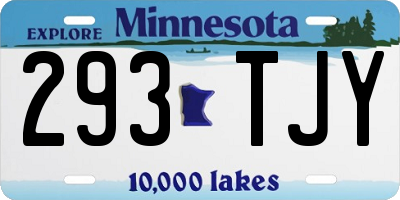MN license plate 293TJY