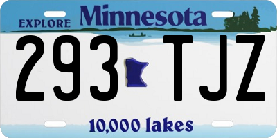 MN license plate 293TJZ