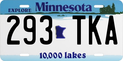 MN license plate 293TKA