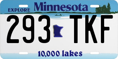 MN license plate 293TKF