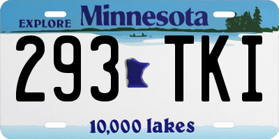 MN license plate 293TKI