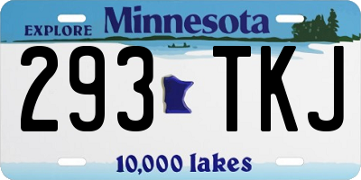 MN license plate 293TKJ