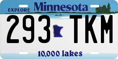 MN license plate 293TKM