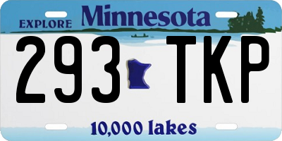 MN license plate 293TKP