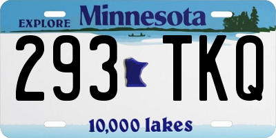 MN license plate 293TKQ