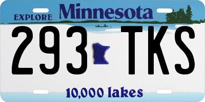 MN license plate 293TKS