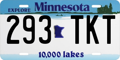 MN license plate 293TKT