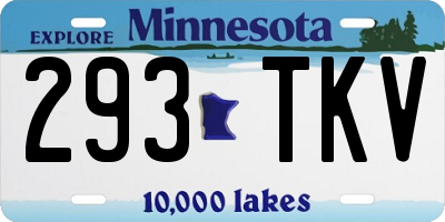 MN license plate 293TKV