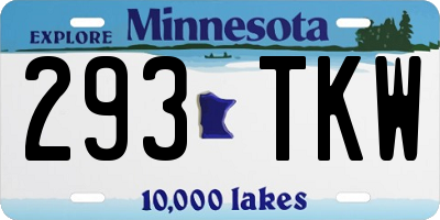 MN license plate 293TKW