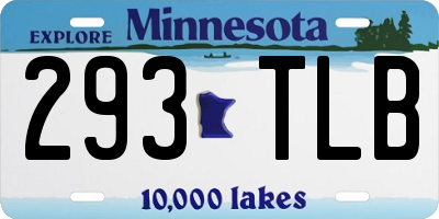 MN license plate 293TLB