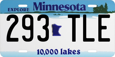 MN license plate 293TLE