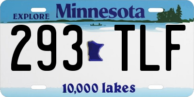 MN license plate 293TLF